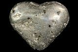 Polished Pyrite Heart - Peru #66481-1